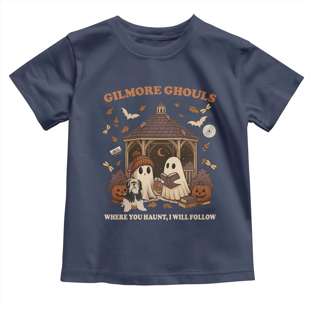 Gilmore Ghouls Halloween Toddler T Shirt Retro Book Lover Cute Ghost Fall Pumpkin - Wonder Print Shop