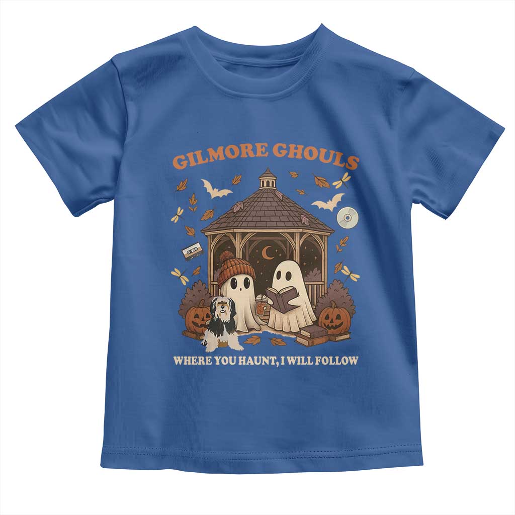 Gilmore Ghouls Halloween Toddler T Shirt Retro Book Lover Cute Ghost Fall Pumpkin - Wonder Print Shop