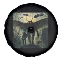 Mothman Aliens Spare Tire Cover Funny Cryptid Alien UFO - Wonder Print Shop