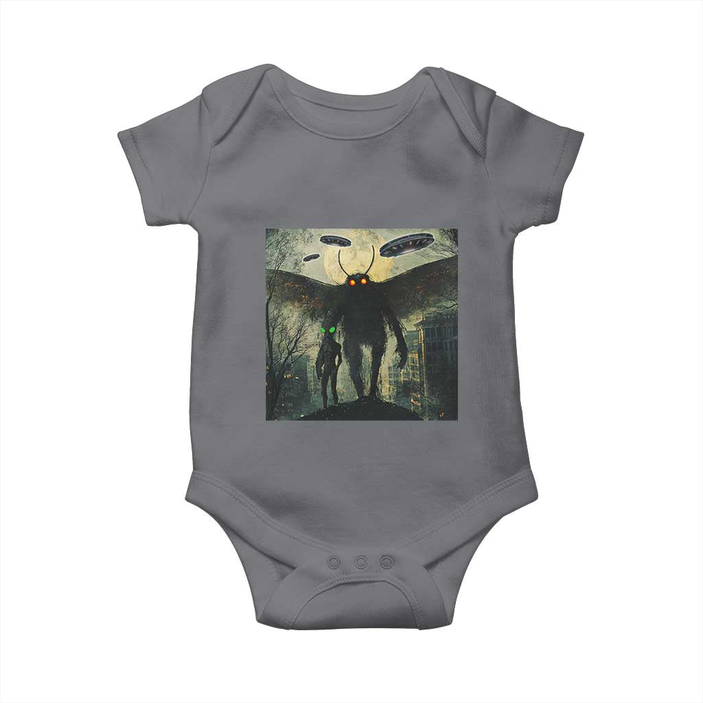 Mothman Aliens Baby Onesie Funny Cryptid Alien UFO - Wonder Print Shop
