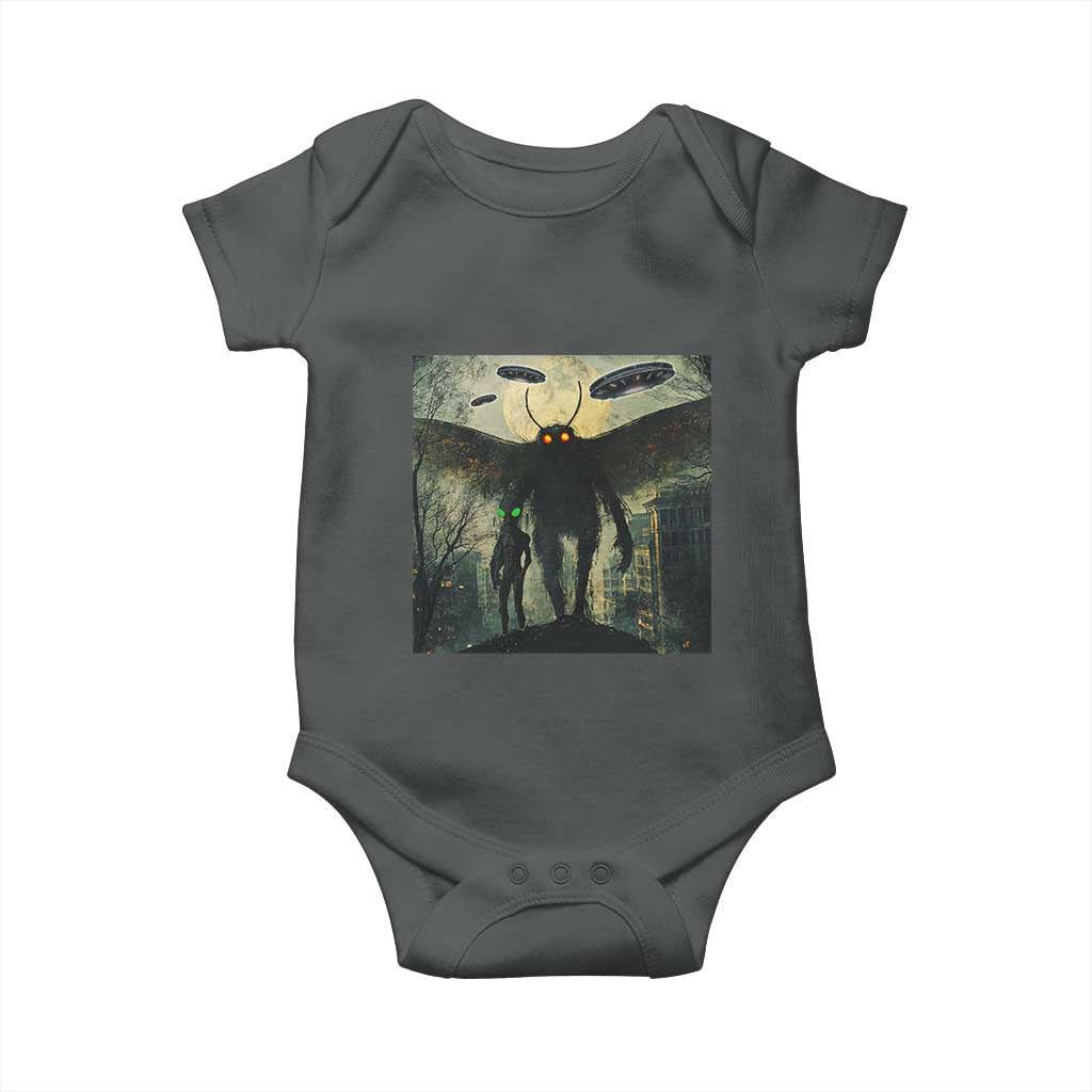 Mothman Aliens Baby Onesie Funny Cryptid Alien UFO - Wonder Print Shop