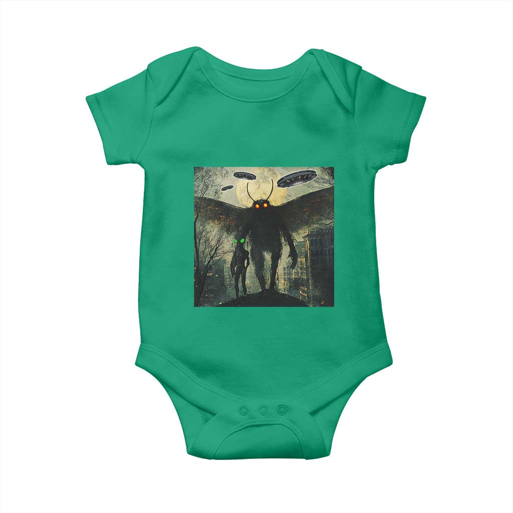 Mothman Aliens Baby Onesie Funny Cryptid Alien UFO - Wonder Print Shop