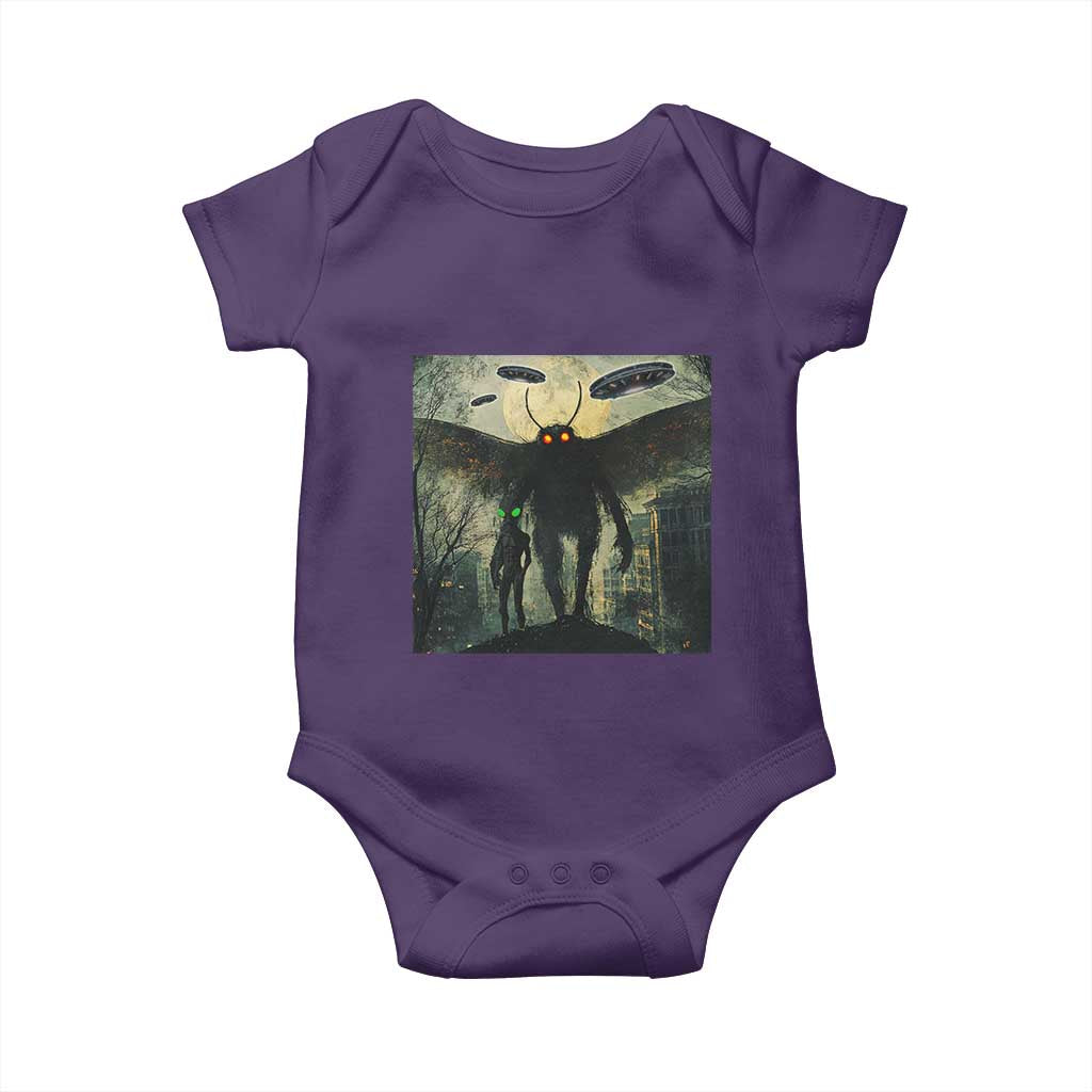 Mothman Aliens Baby Onesie Funny Cryptid Alien UFO - Wonder Print Shop