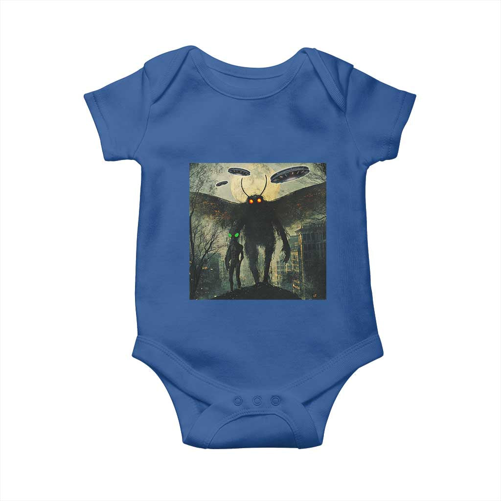 Mothman Aliens Baby Onesie Funny Cryptid Alien UFO - Wonder Print Shop