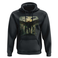 Mothman Aliens Hoodie Funny Cryptid Alien UFO - Wonder Print Shop