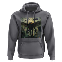 Mothman Aliens Hoodie Funny Cryptid Alien UFO - Wonder Print Shop