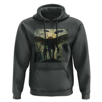 Mothman Aliens Hoodie Funny Cryptid Alien UFO - Wonder Print Shop