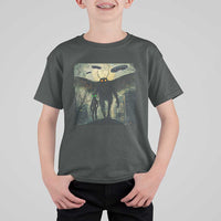 Mothman Aliens T Shirt For Kid Funny Cryptid Alien UFO - Wonder Print Shop