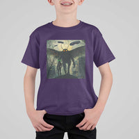 Mothman Aliens T Shirt For Kid Funny Cryptid Alien UFO - Wonder Print Shop