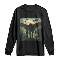 Mothman Aliens Long Sleeve Shirt Funny Cryptid Alien UFO - Wonder Print Shop