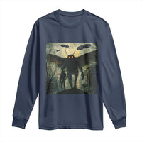 Mothman Aliens Long Sleeve Shirt Funny Cryptid Alien UFO - Wonder Print Shop