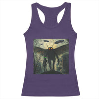 Mothman Aliens Racerback Tank Top Funny Cryptid Alien UFO - Wonder Print Shop