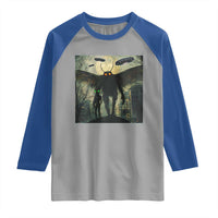 Mothman Aliens Raglan Shirt Funny Cryptid Alien UFO - Wonder Print Shop