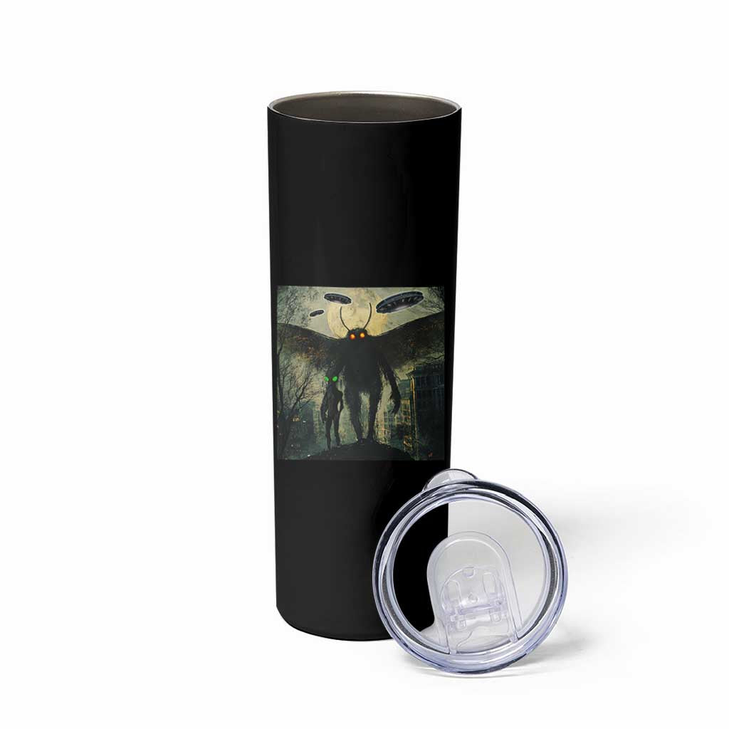 Mothman Aliens Skinny Tumbler Funny Cryptid Alien UFO - Wonder Print Shop