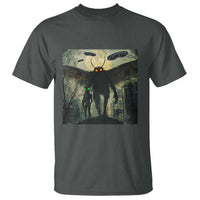 Mothman Aliens T Shirt Funny Cryptid Alien UFO - Wonder Print Shop