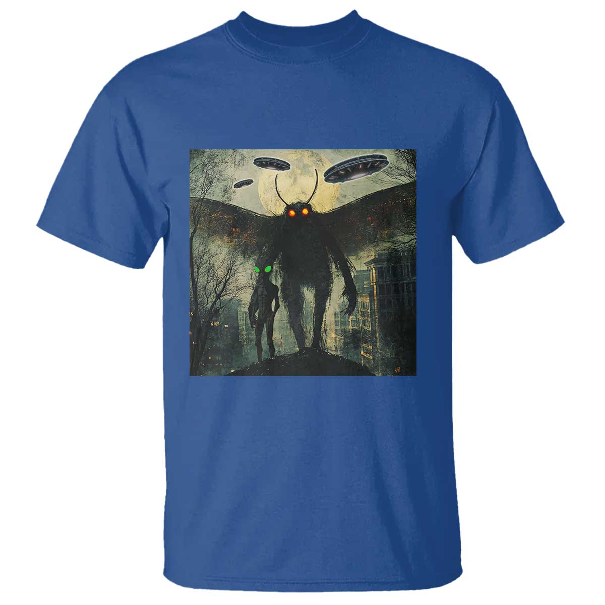 Mothman Aliens T Shirt Funny Cryptid Alien UFO - Wonder Print Shop
