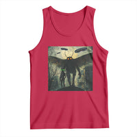 Mothman Aliens Tank Top Funny Cryptid Alien UFO - Wonder Print Shop