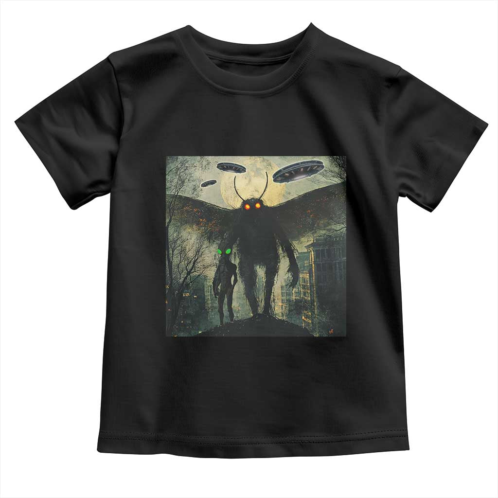 Mothman Aliens Toddler T Shirt Funny Cryptid Alien UFO - Wonder Print Shop