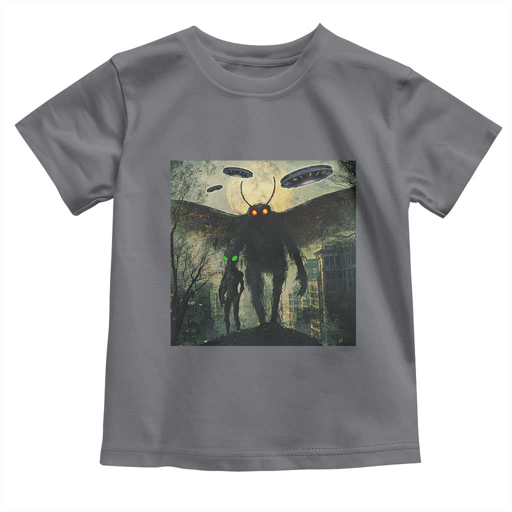 Mothman Aliens Toddler T Shirt Funny Cryptid Alien UFO - Wonder Print Shop