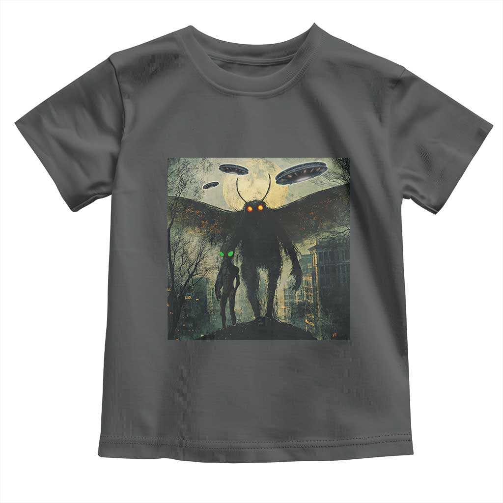Mothman Aliens Toddler T Shirt Funny Cryptid Alien UFO - Wonder Print Shop