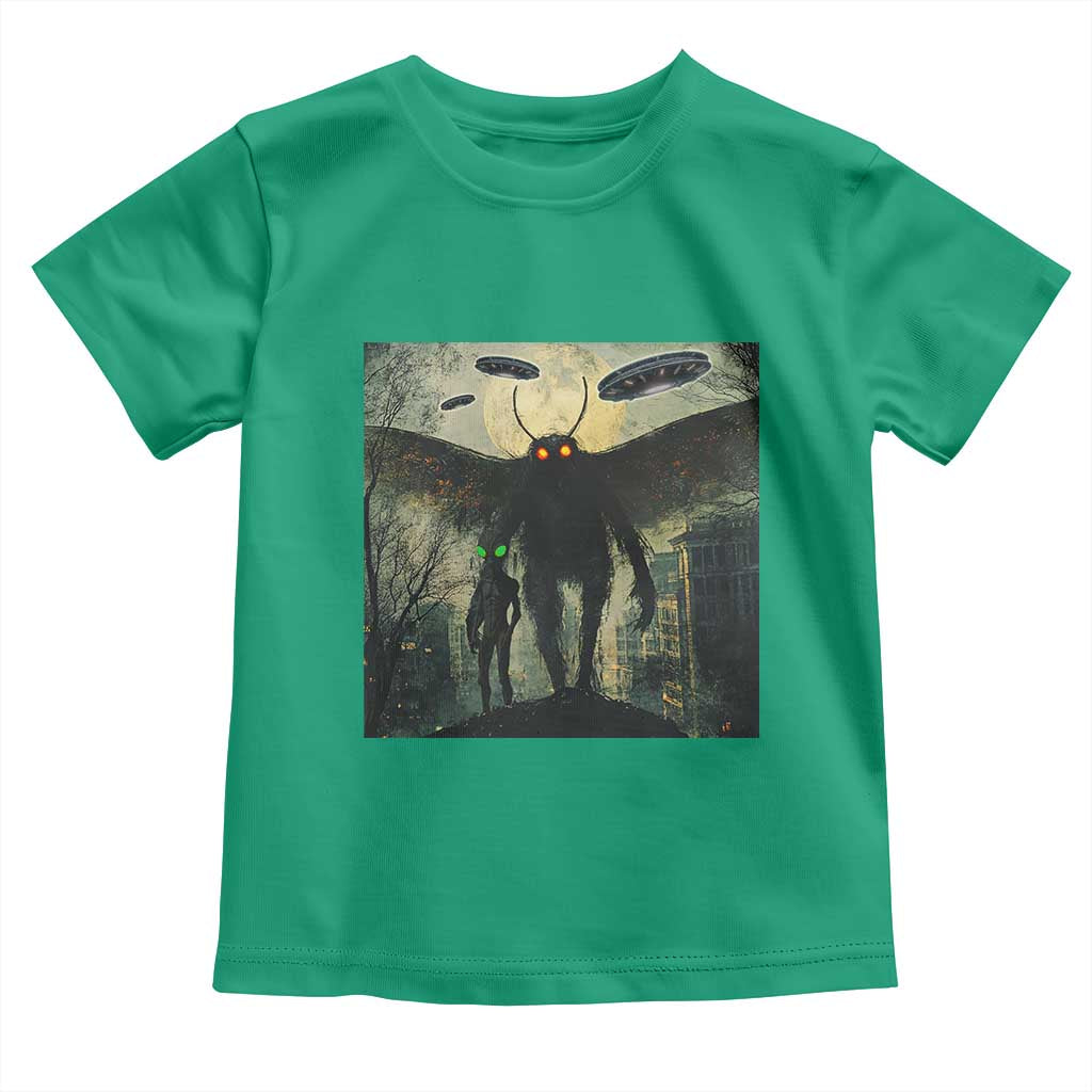 Mothman Aliens Toddler T Shirt Funny Cryptid Alien UFO - Wonder Print Shop