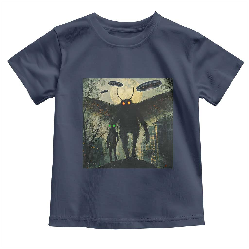 Mothman Aliens Toddler T Shirt Funny Cryptid Alien UFO - Wonder Print Shop