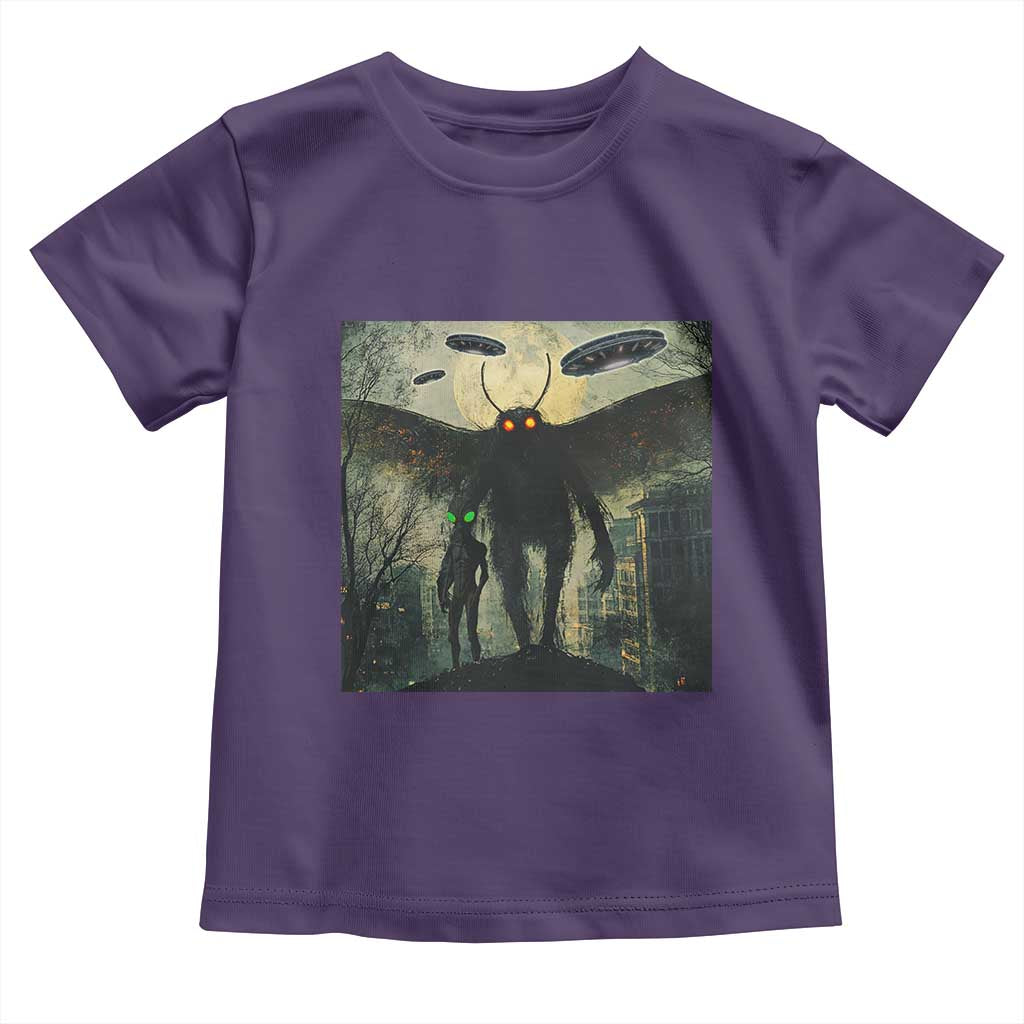 Mothman Aliens Toddler T Shirt Funny Cryptid Alien UFO - Wonder Print Shop