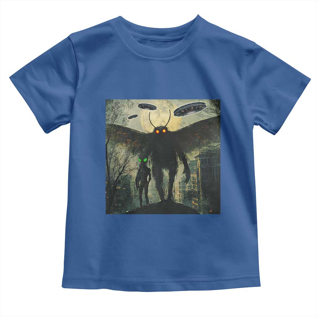Mothman Aliens Toddler T Shirt Funny Cryptid Alien UFO - Wonder Print Shop