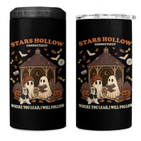 Halloween Stars Hollow 4 in 1 Can Cooler Tumbler Retro Book Lover Cute Ghost Fall Pumpkin - Wonder Print Shop