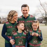 Halloween Stars Hollow V-Neck Knit Sweater Vest Retro Book Lover Cute Ghost Fall Pumpkin - Wonder Print Shop