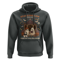Halloween Stars Hollow Hoodie Retro Book Lover Cute Ghost Fall Pumpkin - Wonder Print Shop