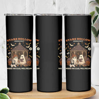 Halloween Stars Hollow Skinny Tumbler Retro Book Lover Cute Ghost Fall Pumpkin - Wonder Print Shop