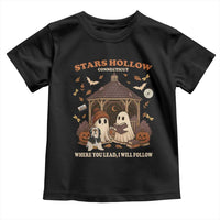 Halloween Stars Hollow Toddler T Shirt Retro Book Lover Cute Ghost Fall Pumpkin - Wonder Print Shop