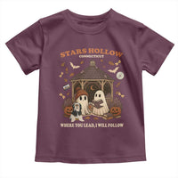 Halloween Stars Hollow Toddler T Shirt Retro Book Lover Cute Ghost Fall Pumpkin - Wonder Print Shop