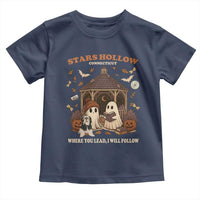 Halloween Stars Hollow Toddler T Shirt Retro Book Lover Cute Ghost Fall Pumpkin - Wonder Print Shop