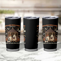 Halloween Stars Hollow Tumbler Cup Retro Book Lover Cute Ghost Fall Pumpkin - Wonder Print Shop