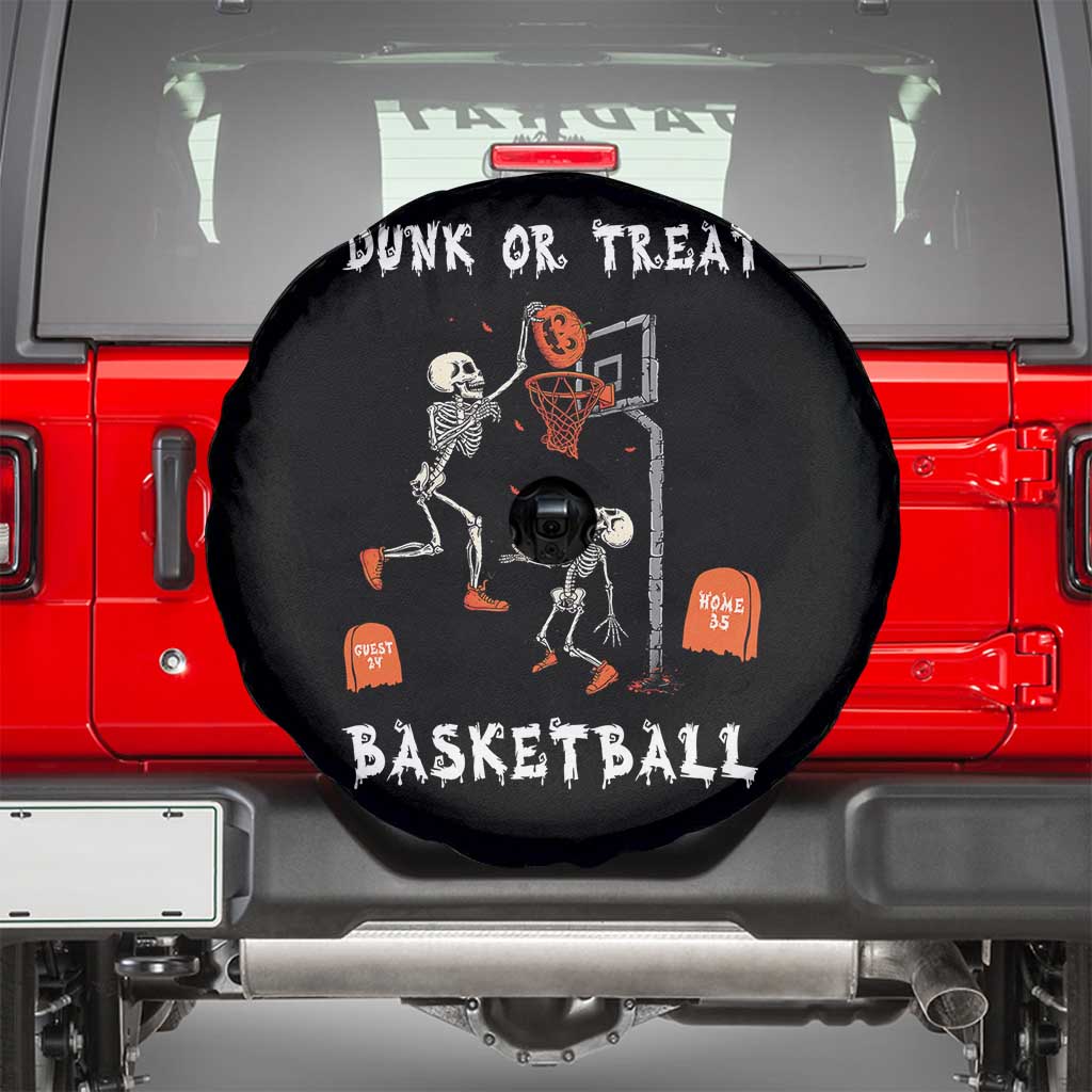Halloween Skeleton Basketball Spare Tire Cover Funny Basketballer Sports Player - Wonder Print Shop