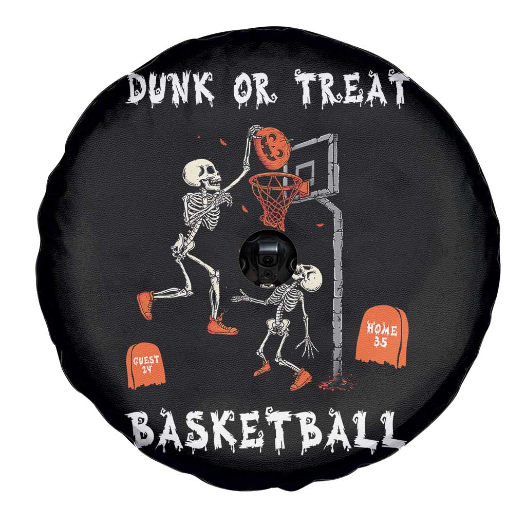 Halloween Skeleton Basketball Spare Tire Cover Funny Basketballer Sports Player - Wonder Print Shop