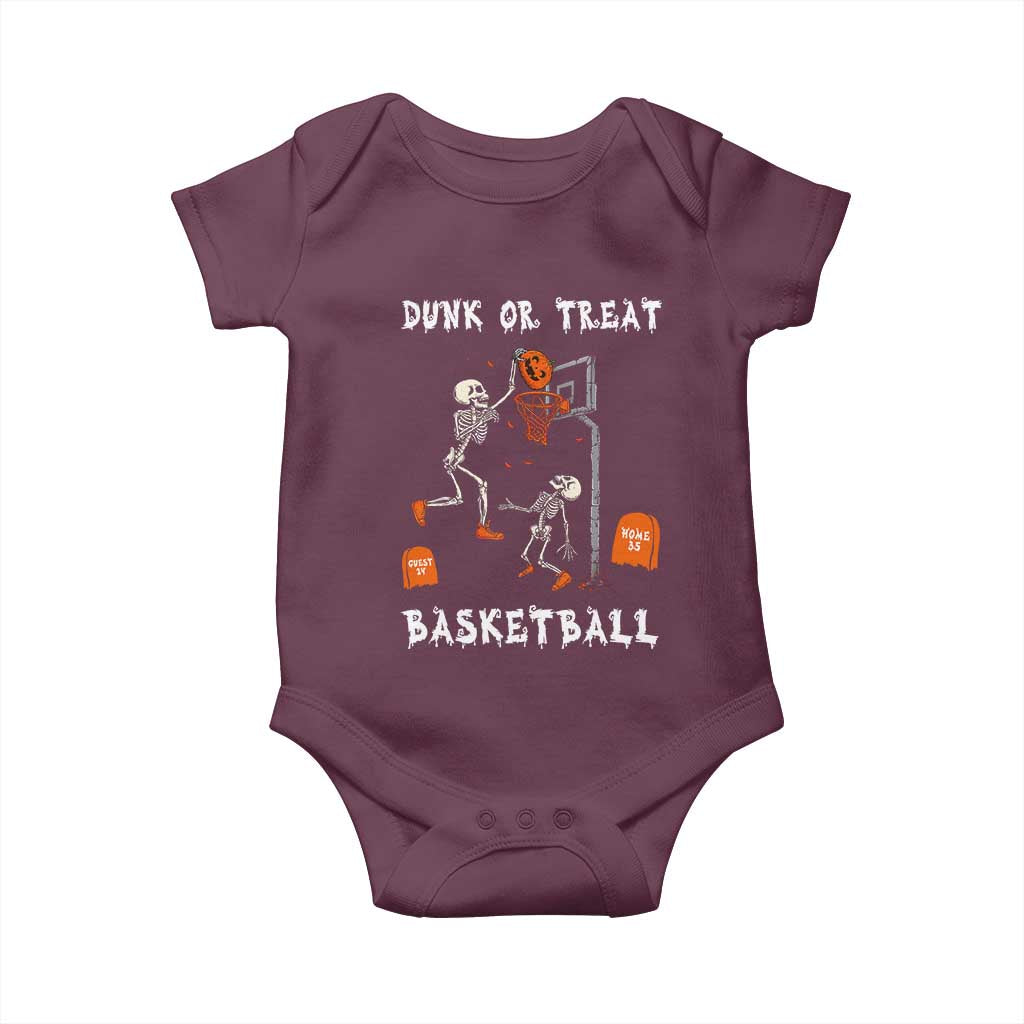 Halloween Skeleton Basketball Baby Onesie Funny Basketballer Sports Player - Wonder Print Shop