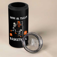 Halloween Skeleton Basketball 4 in 1 Can Cooler Tumbler Funny Basketballer Sports Player - Wonder Print Shop
