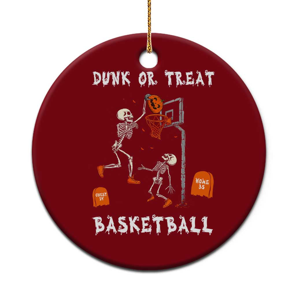 Halloween Skeleton Basketball Ceramic Ornament Funny Basketballer Sports Player - Wonder Print Shop