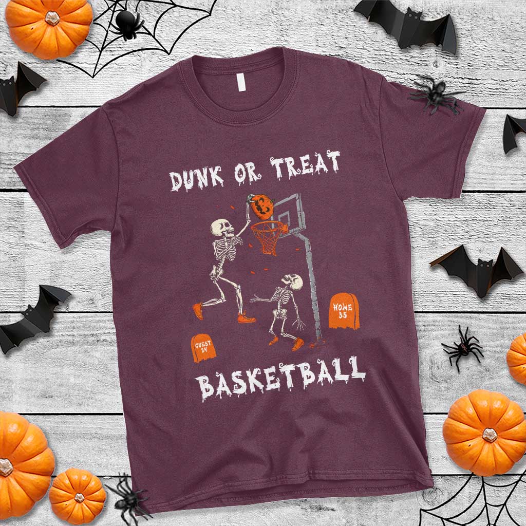 Halloween Skeleton Basketball T Shirt Funny Basketballer Sports Player - Wonder Print Shop