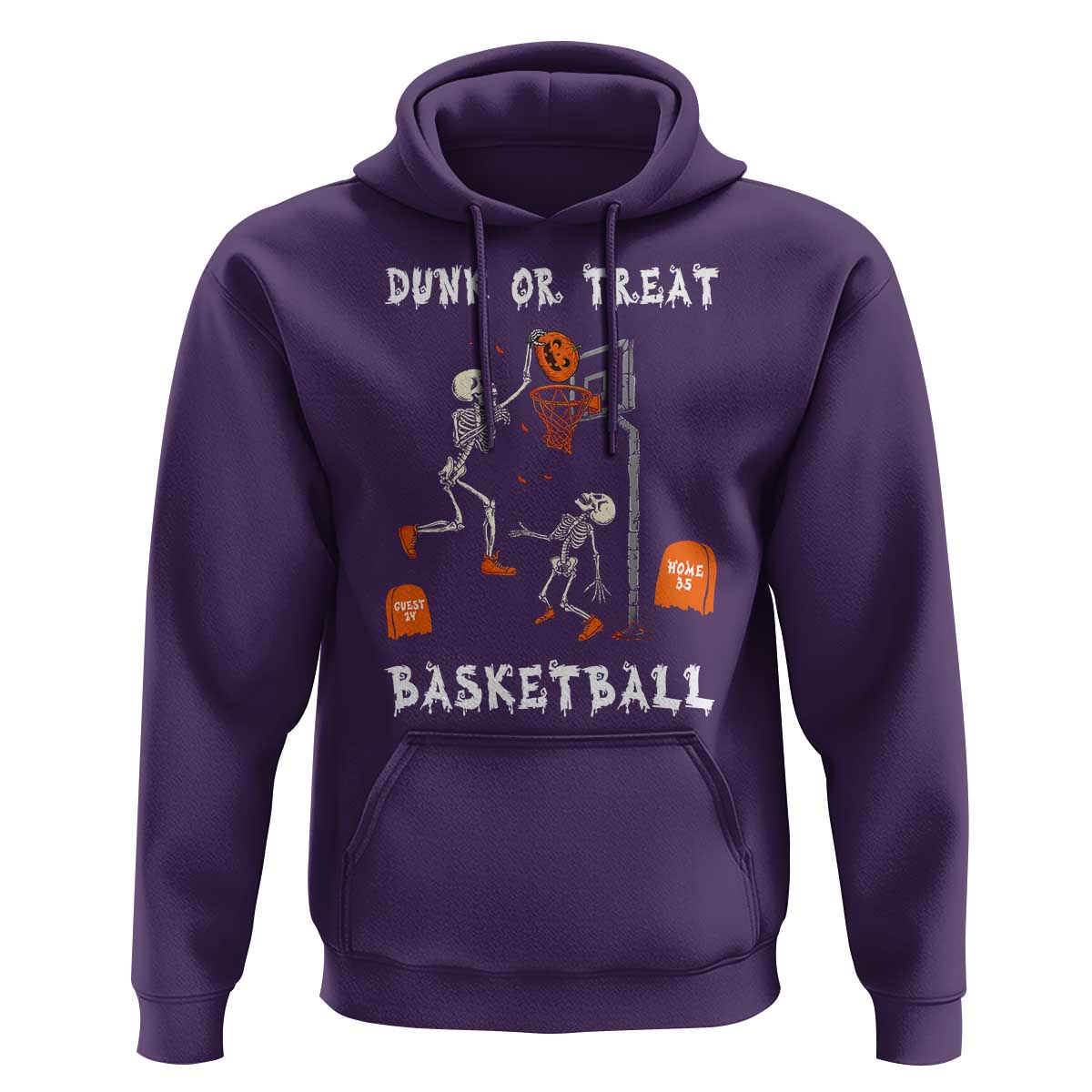 Halloween Skeleton Basketball Hoodie Funny Basketballer Sports Player - Wonder Print Shop