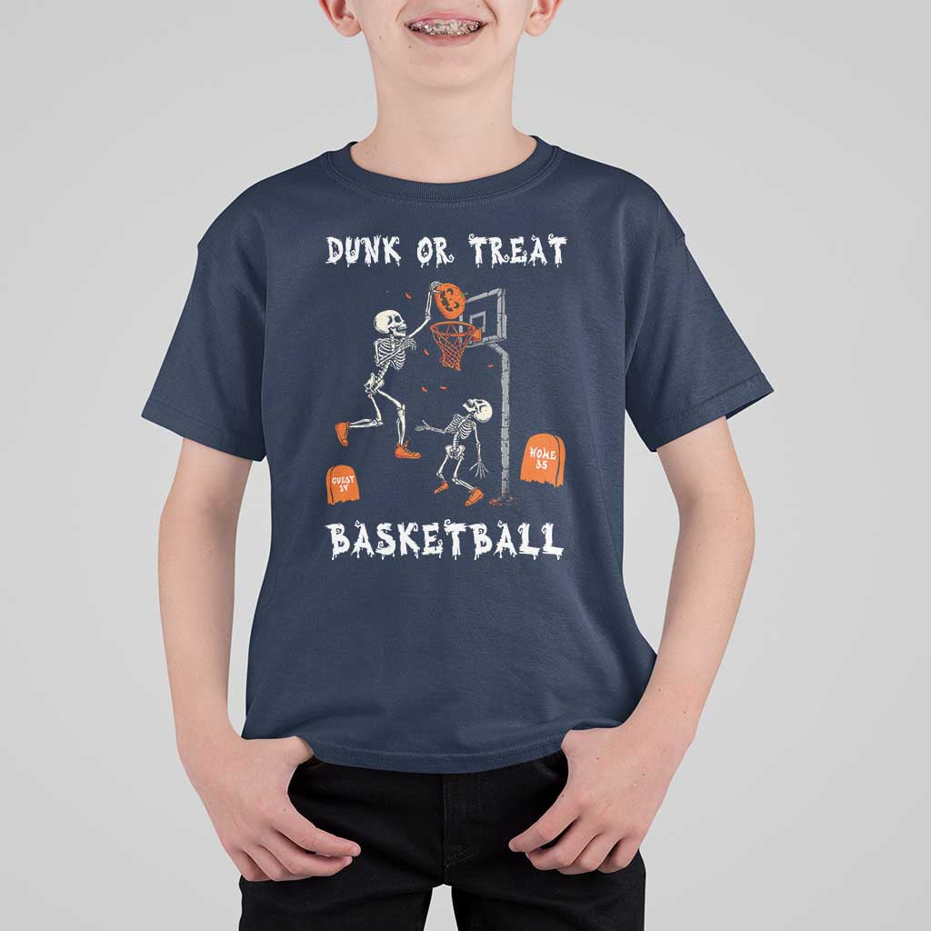 Halloween Skeleton Basketball T Shirt For Kid Funny Basketballer Sports Player - Wonder Print Shop