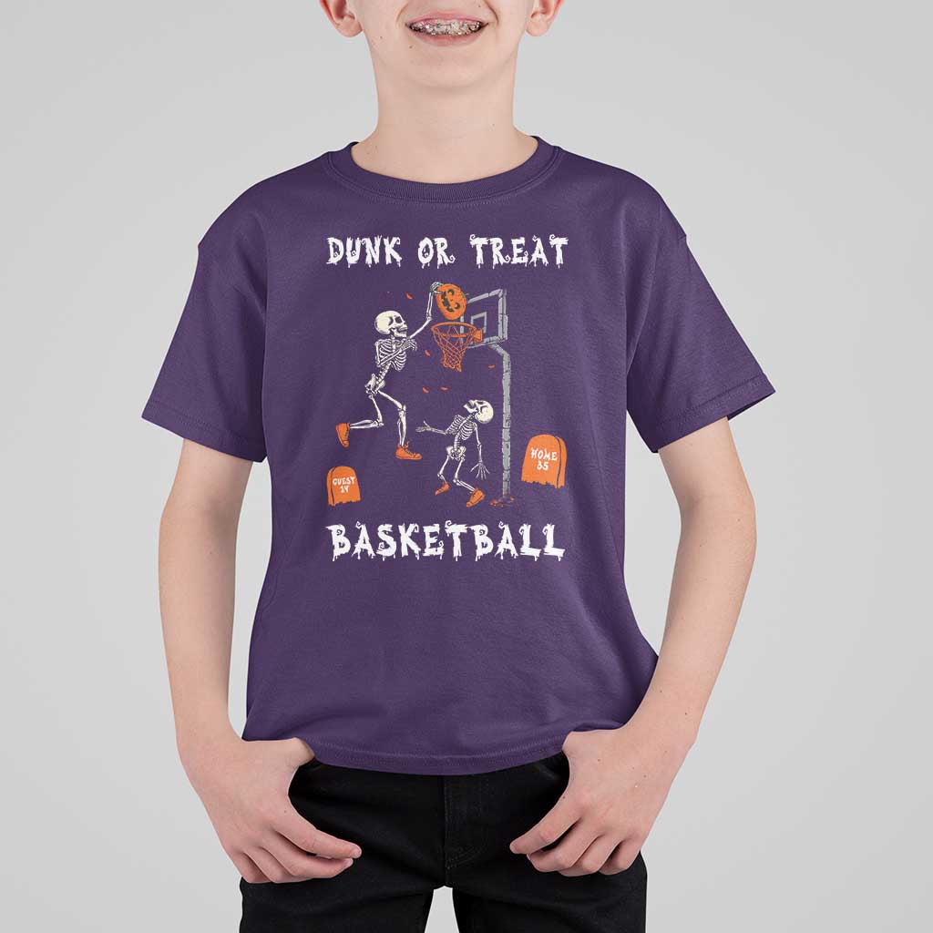 Halloween Skeleton Basketball T Shirt For Kid Funny Basketballer Sports Player - Wonder Print Shop