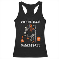 Halloween Skeleton Basketball Racerback Tank Top Funny Basketballer Sports Player - Wonder Print Shop