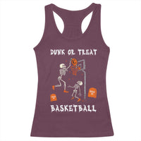 Halloween Skeleton Basketball Racerback Tank Top Funny Basketballer Sports Player - Wonder Print Shop