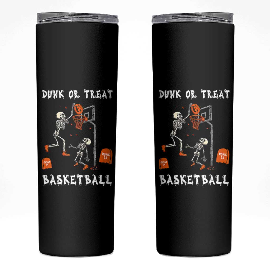 Halloween Skeleton Basketball Skinny Tumbler Funny Basketballer Sports Player - Wonder Print Shop