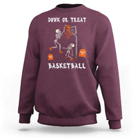 Halloween Skeleton Basketball Sweatshirt Funny Basketballer Sports Player - Wonder Print Shop