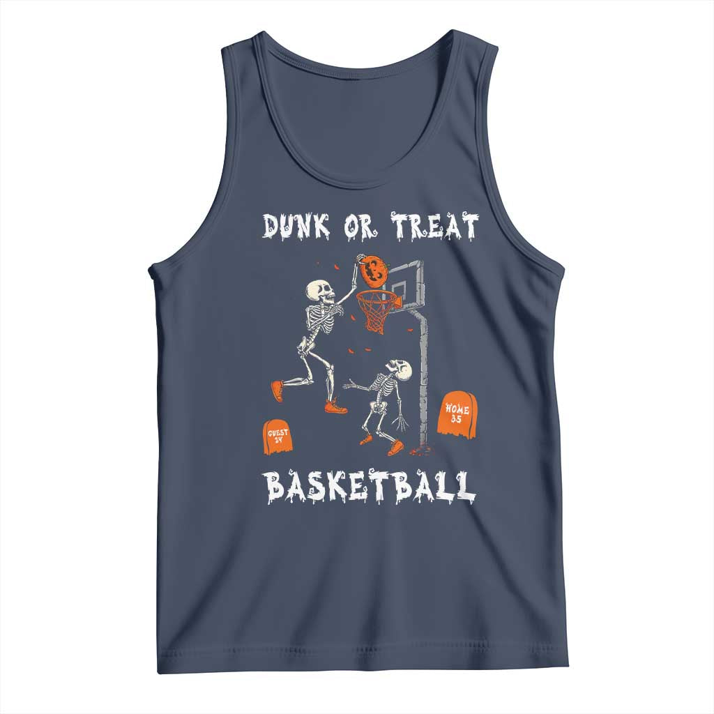 Halloween Skeleton Basketball Tank Top Funny Basketballer Sports Player - Wonder Print Shop